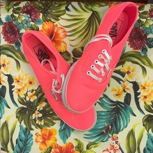 Neon pink vans size 8 women’s 6.5 men’s lo pro
